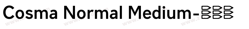 Cosma Normal Medium字体转换